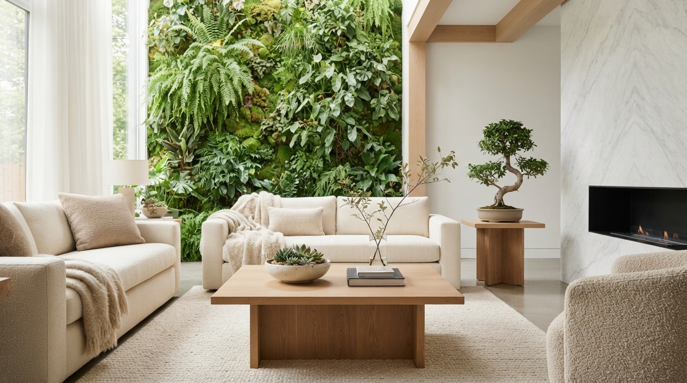 Editorial illustration for Integrating Biophilic Design into Luxury Residential Interiors