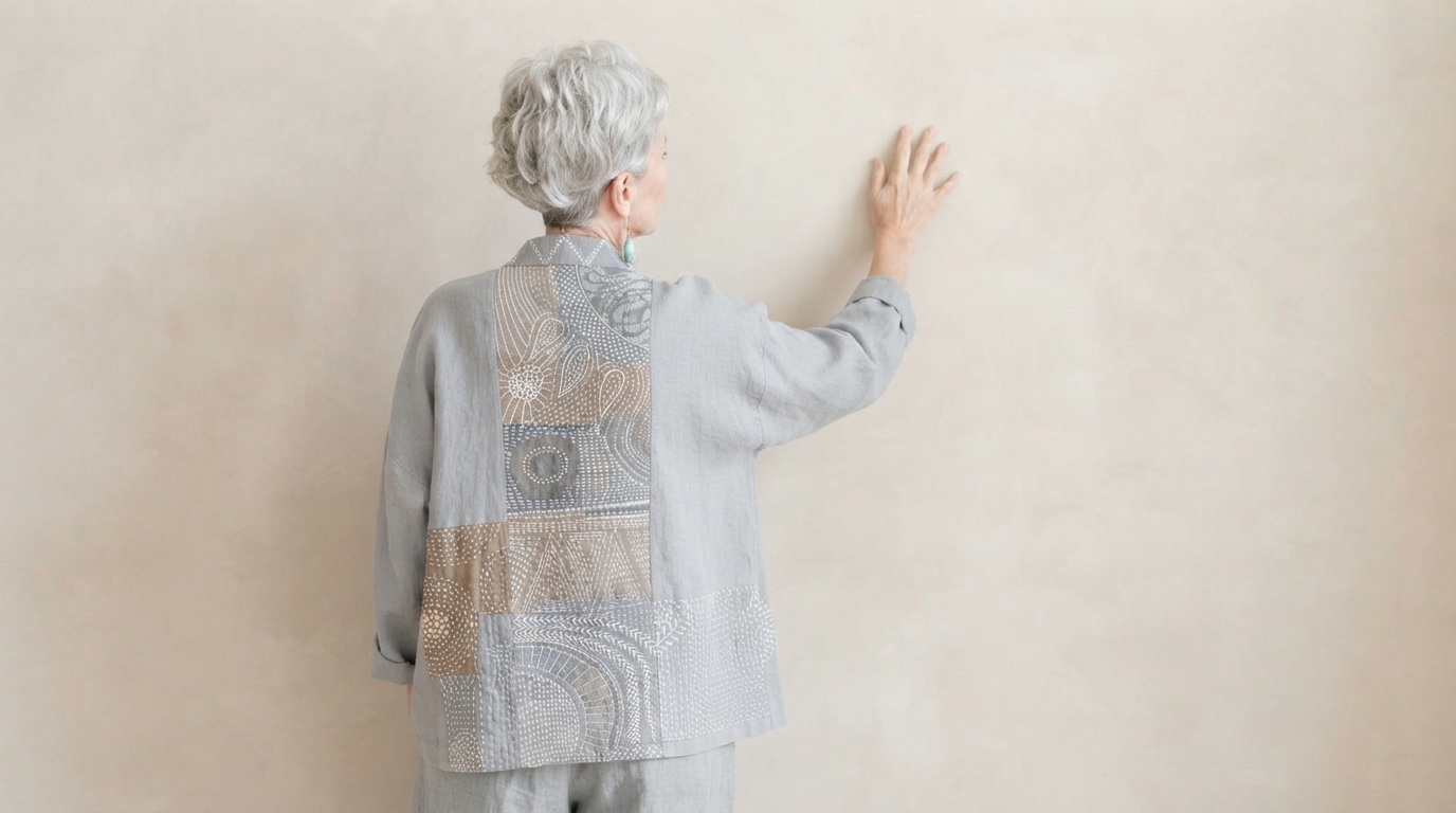 Editorial illustration for The Reinterpretation of Japanese Sashiko in Modern Fashion